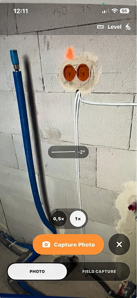 ProofLog camera in Photo mode with the Capture Photo control.
